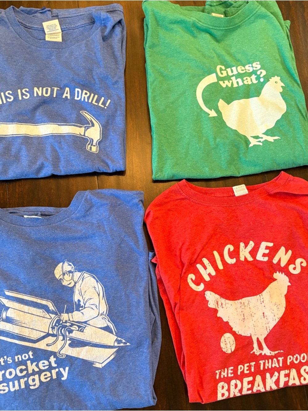 Mens Dad Jokes XL Funny Cotton Graphic Tees - 4 Pack